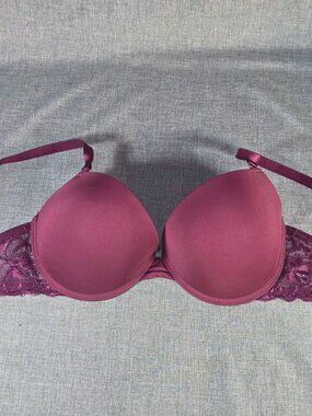 Prima Valentina Burgundy Lace Push-Up Bra Size 38C